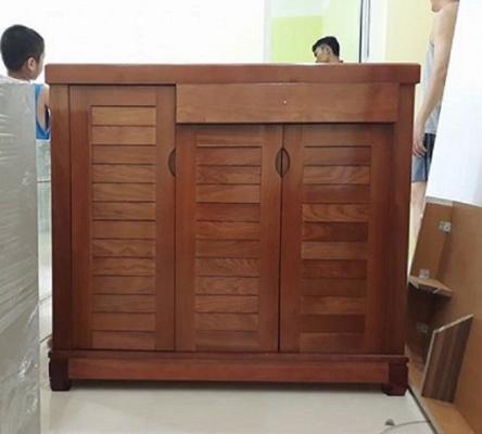 Tủ Giầy Gỗ Xoan Đào Hiện Đại 3 Cánh 1m TG2